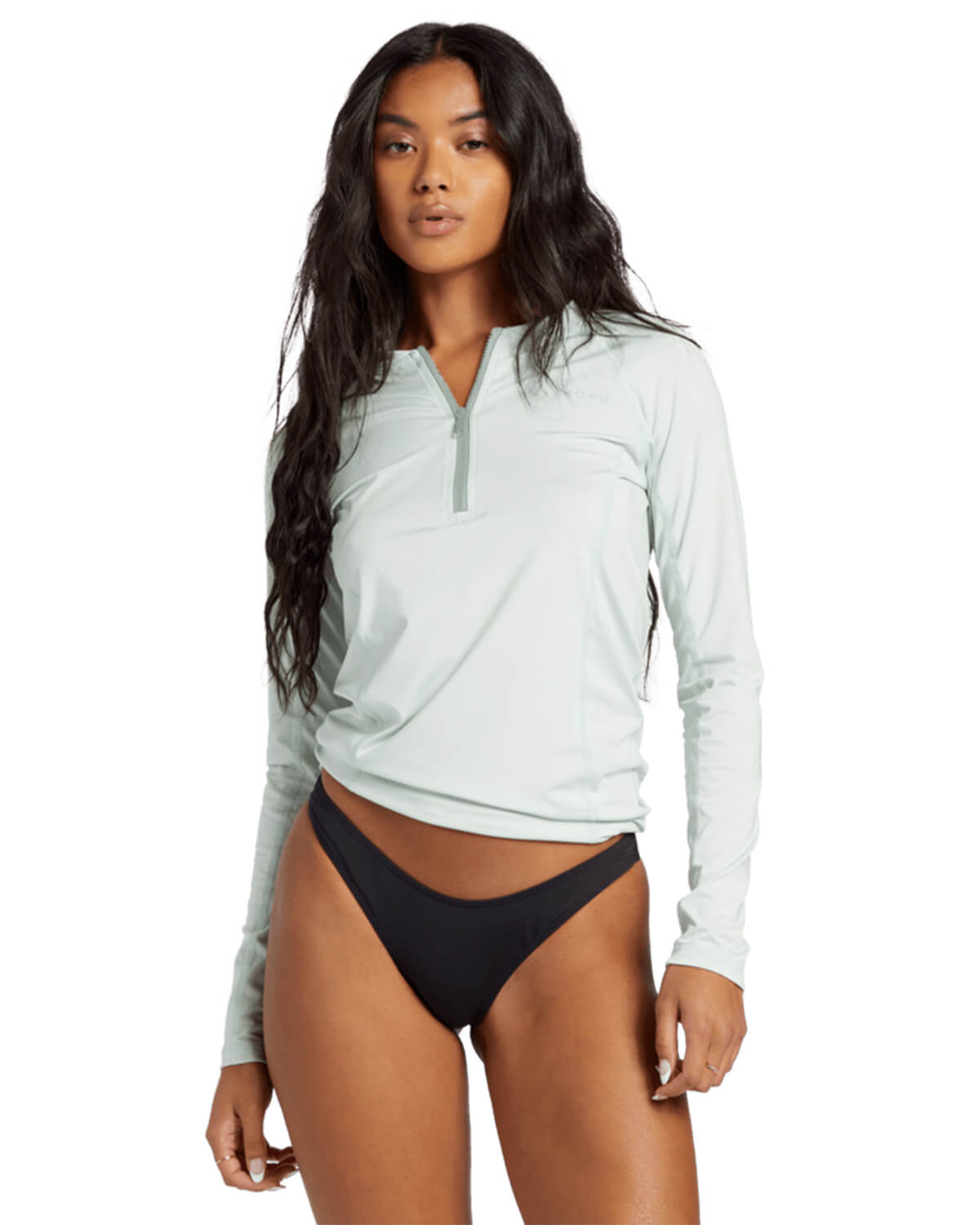 Women's Billabong CORE L/S Half Zip Surf Tee