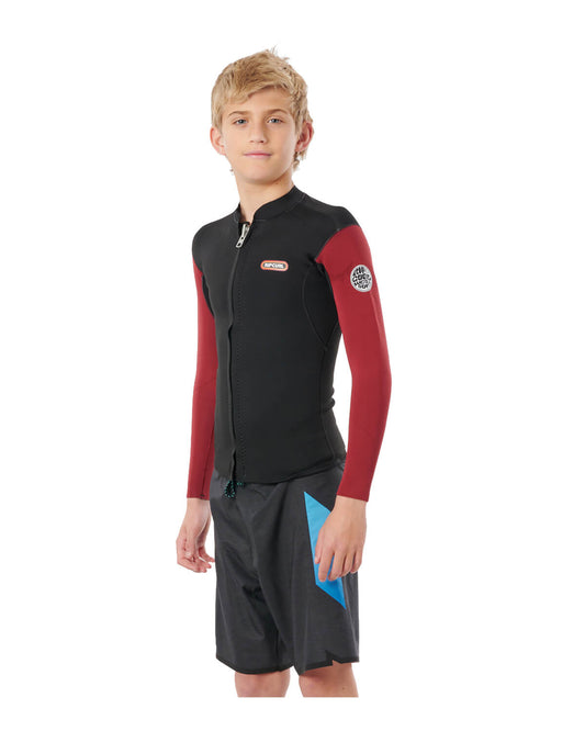 1.5mm Kid's & Junior's Rip Curl DAWN PATROL Front Zip Jacket