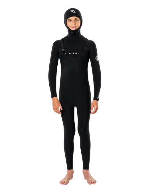 5/4mm Kids' & Juniors' Rip Curl DAWN PATROL CZ Hooded Fullsuit